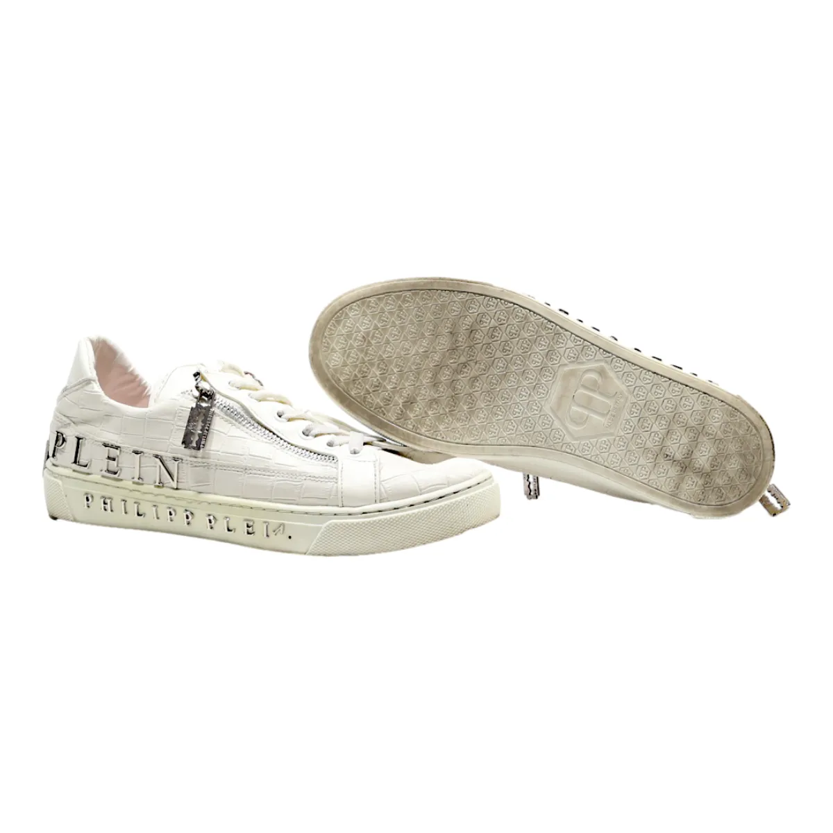 PHILIPP PLEIN Sneaker Trainers White Leather Womens UK 7