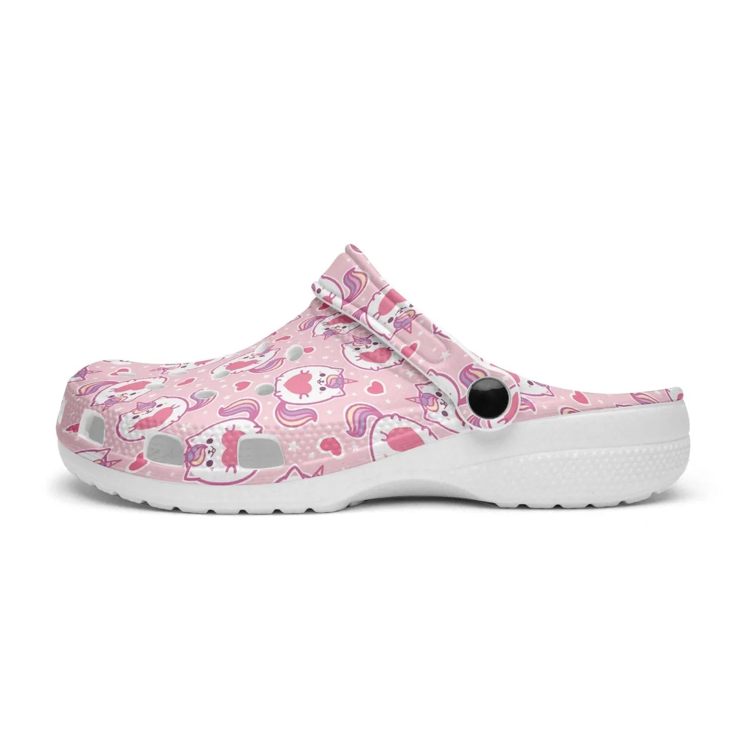 Pink Catercorns. All Over Printed Clogs