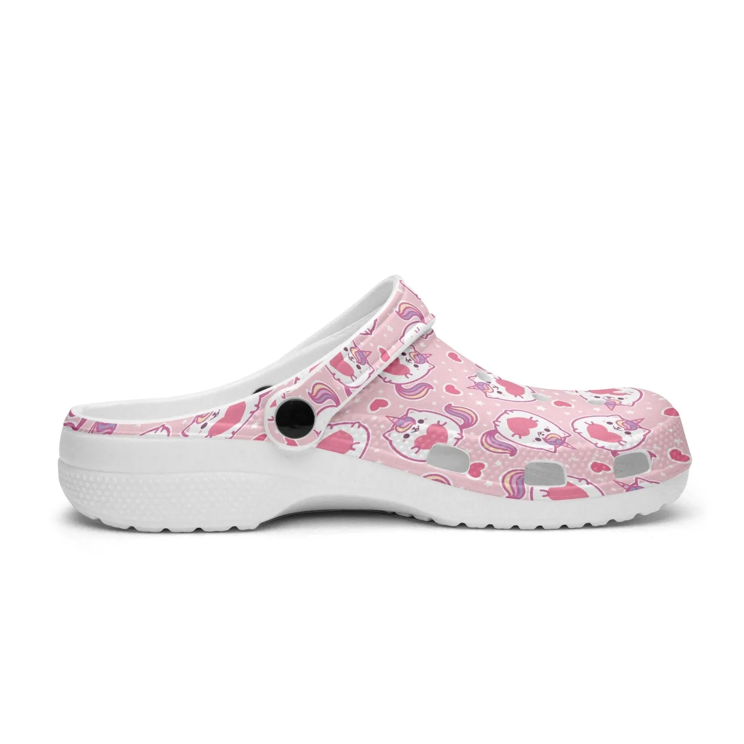 Pink Catercorns. All Over Printed Clogs