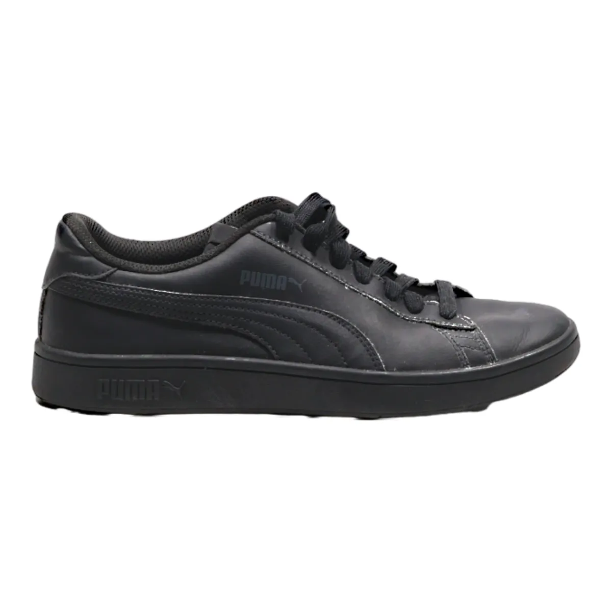 PUMA Smash 2022 Sneaker Trainers Black Leather Womens UK 5