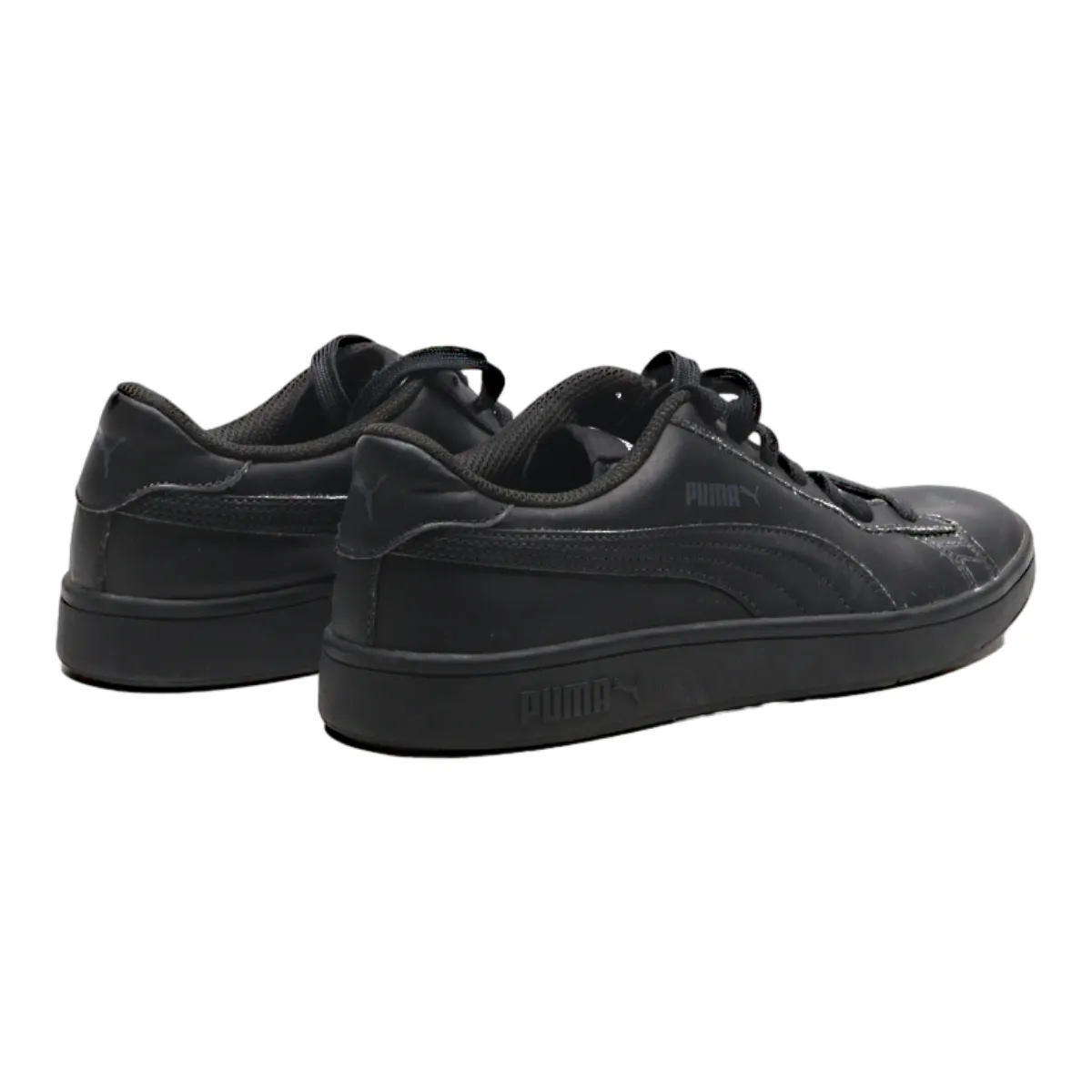 PUMA Smash 2022 Sneaker Trainers Black Leather Womens UK 5