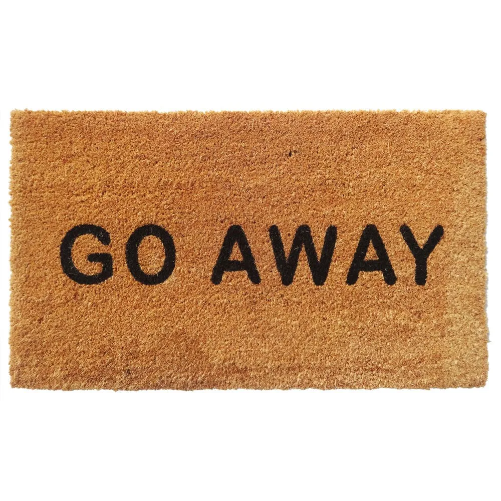 "Go Away" Coir Doormat