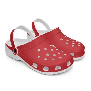 Red All Over Printed Clogs