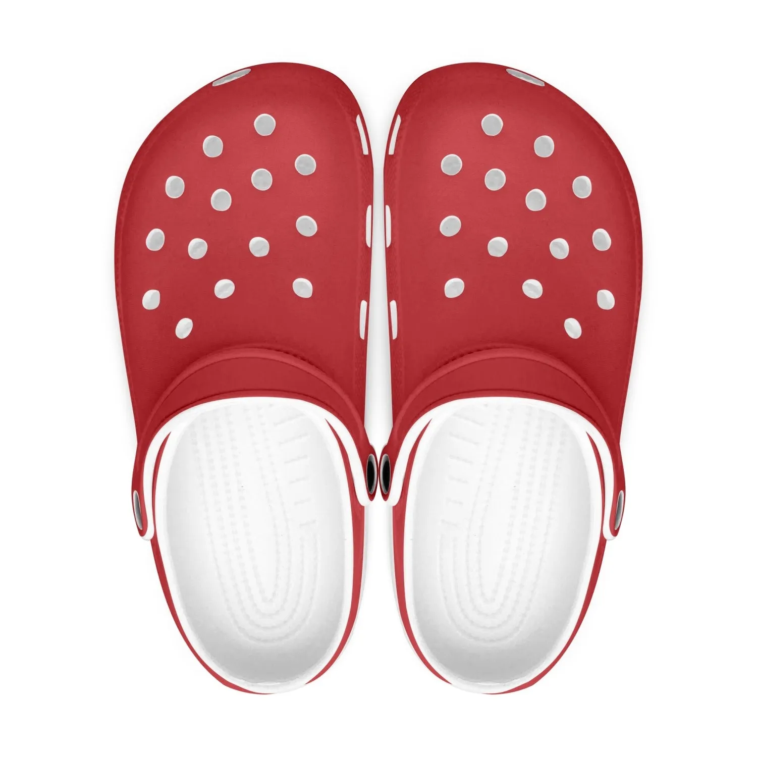 Red All Over Printed Clogs