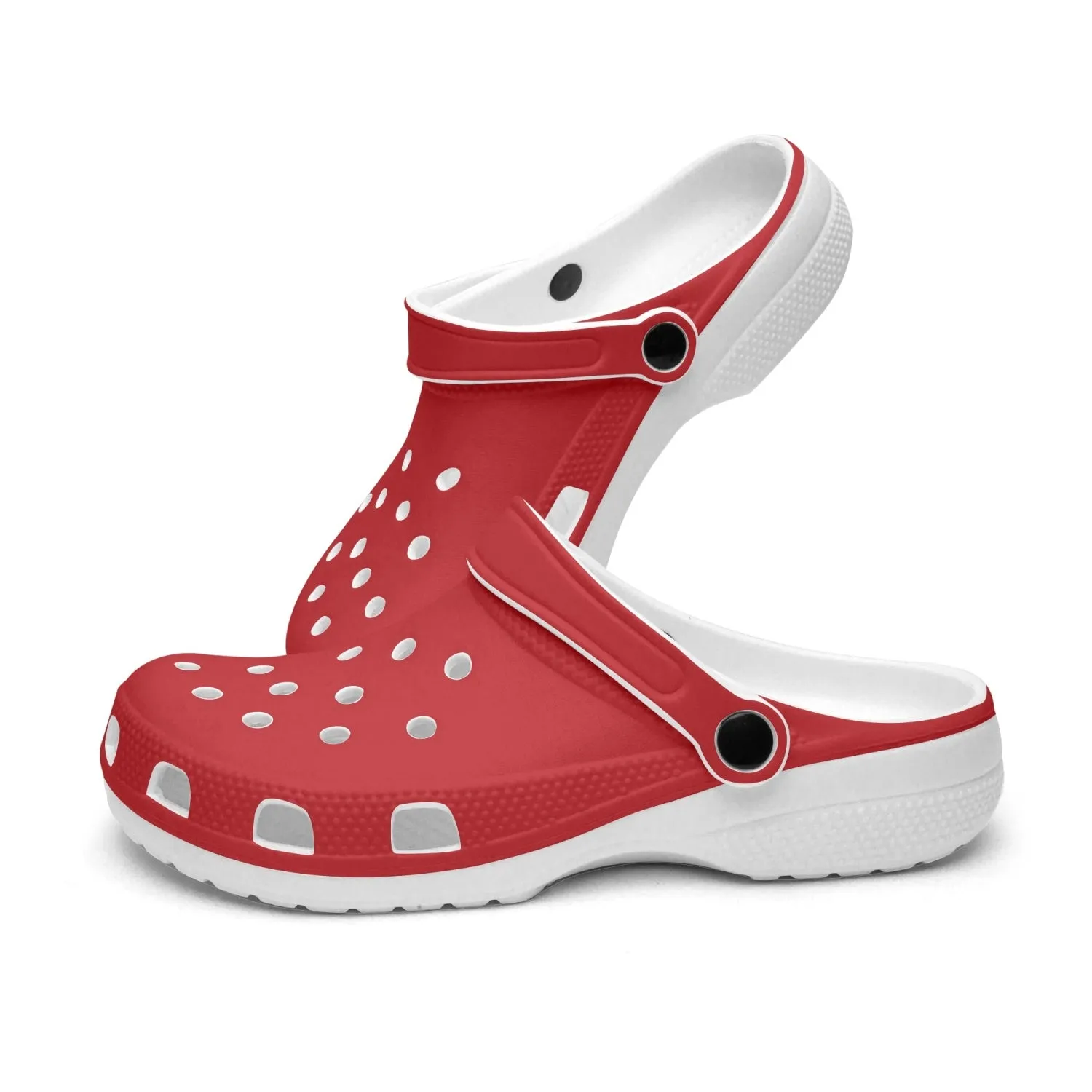 Red All Over Printed Clogs