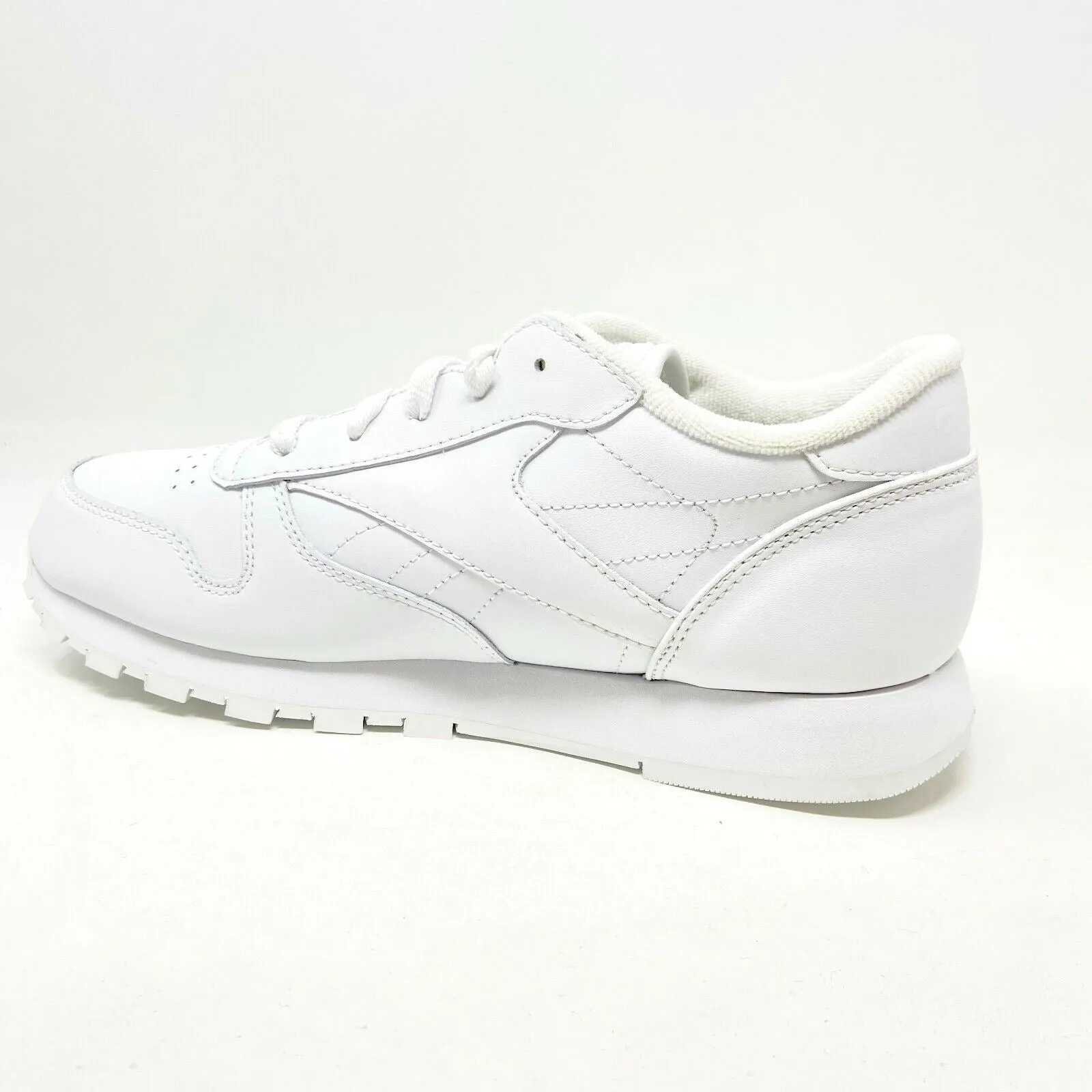 Reebok Classic Leather Triple White Grade School Kids Running Shoes J90139