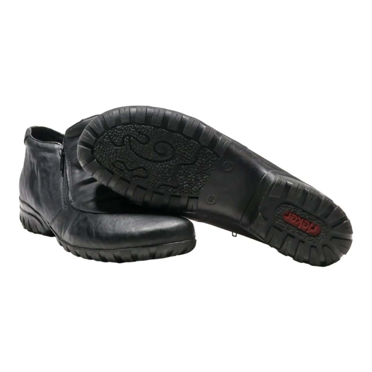 RIEKER Ankle Boots Black Synthetic Womens UK 7