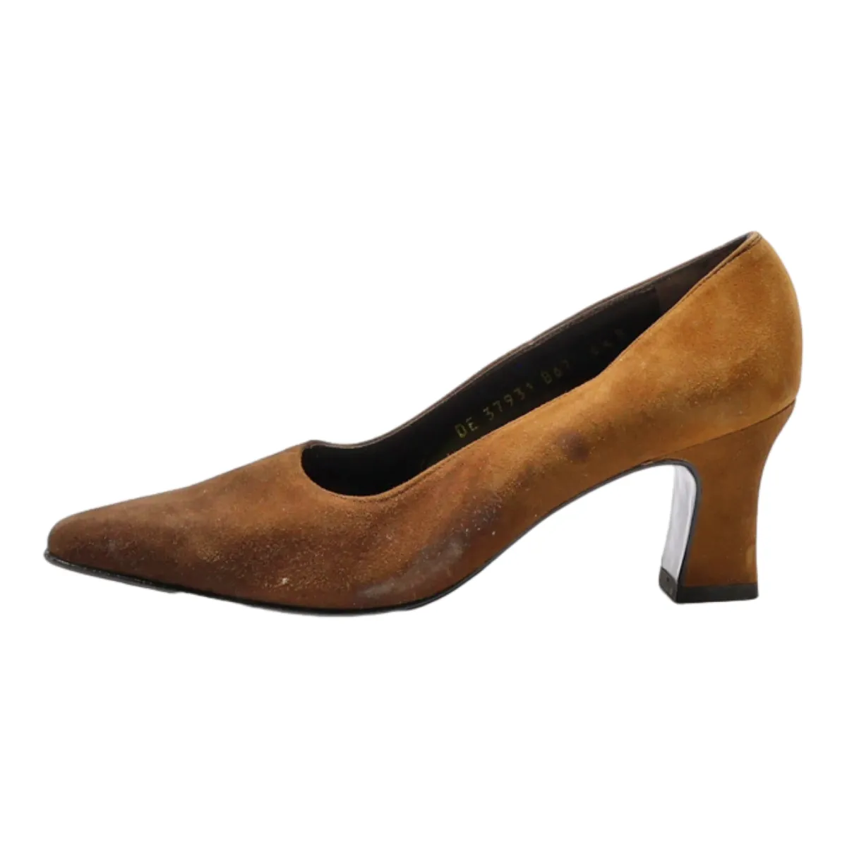 SALVATORE FERRAGAMO Pump Heels Brown Suede Womens UK 4.5