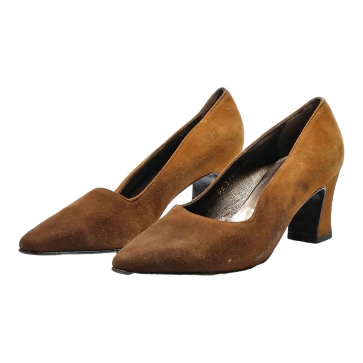 SALVATORE FERRAGAMO Pump Heels Brown Suede Womens UK 4.5