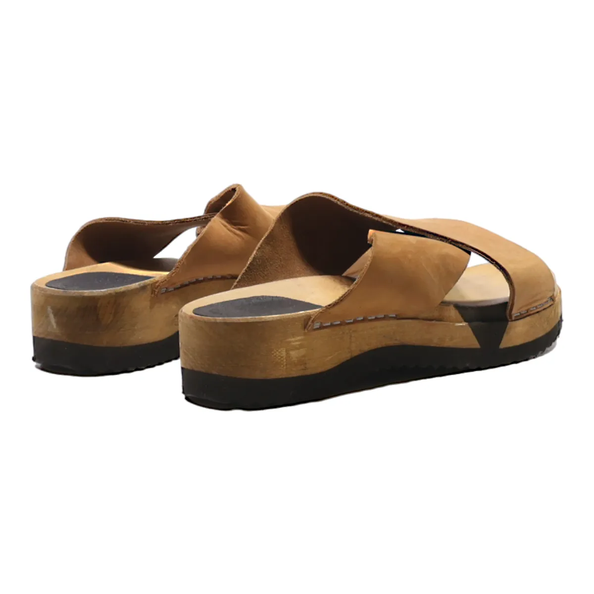 SANITA Slider Sandals Brown Suede Womens UK 4
