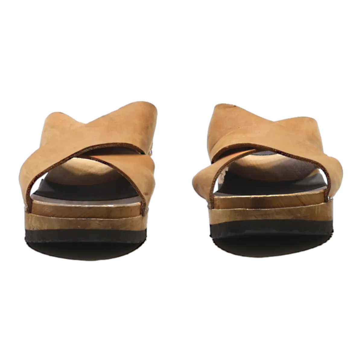 SANITA Slider Sandals Brown Suede Womens UK 4