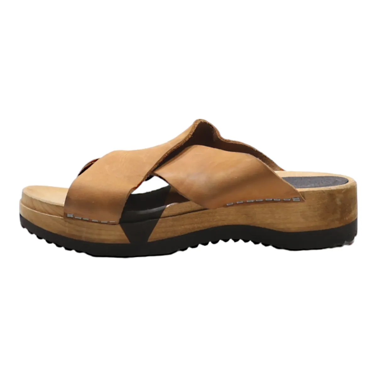 SANITA Slider Sandals Brown Suede Womens UK 4