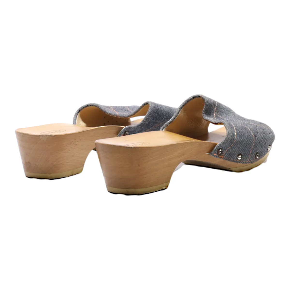 SCHOLL Mule Heels Blue Synthetic Womens UK 5