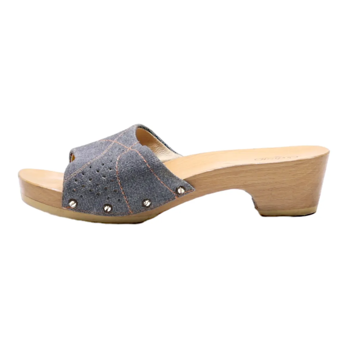SCHOLL Mule Heels Blue Synthetic Womens UK 5