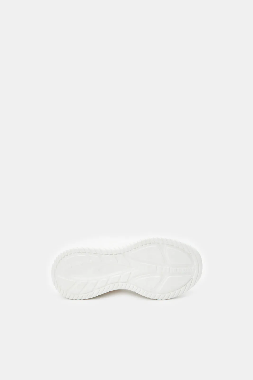 Senior Girls White Lace-Up Trainer