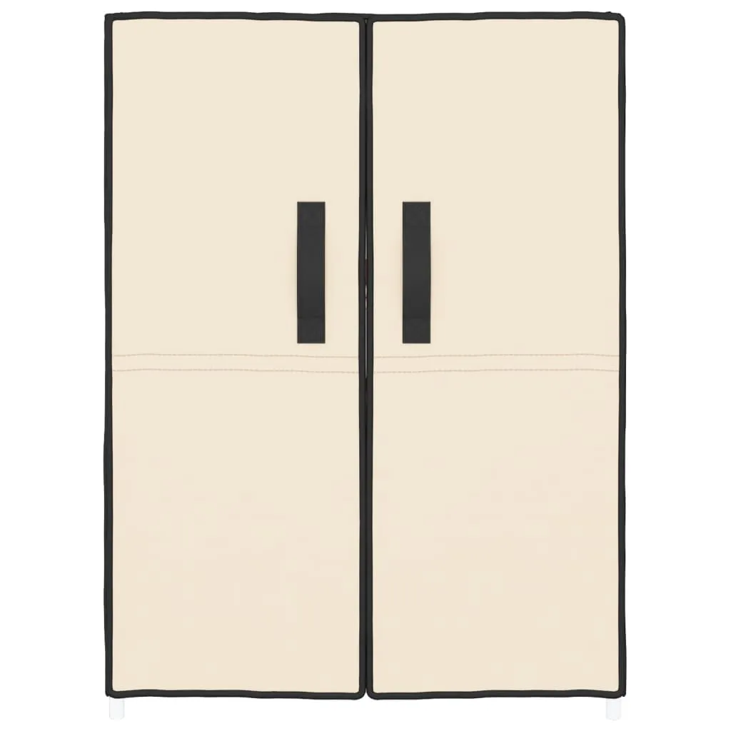 Shoe Cabinet Cream 60x28x90 cm Fabric