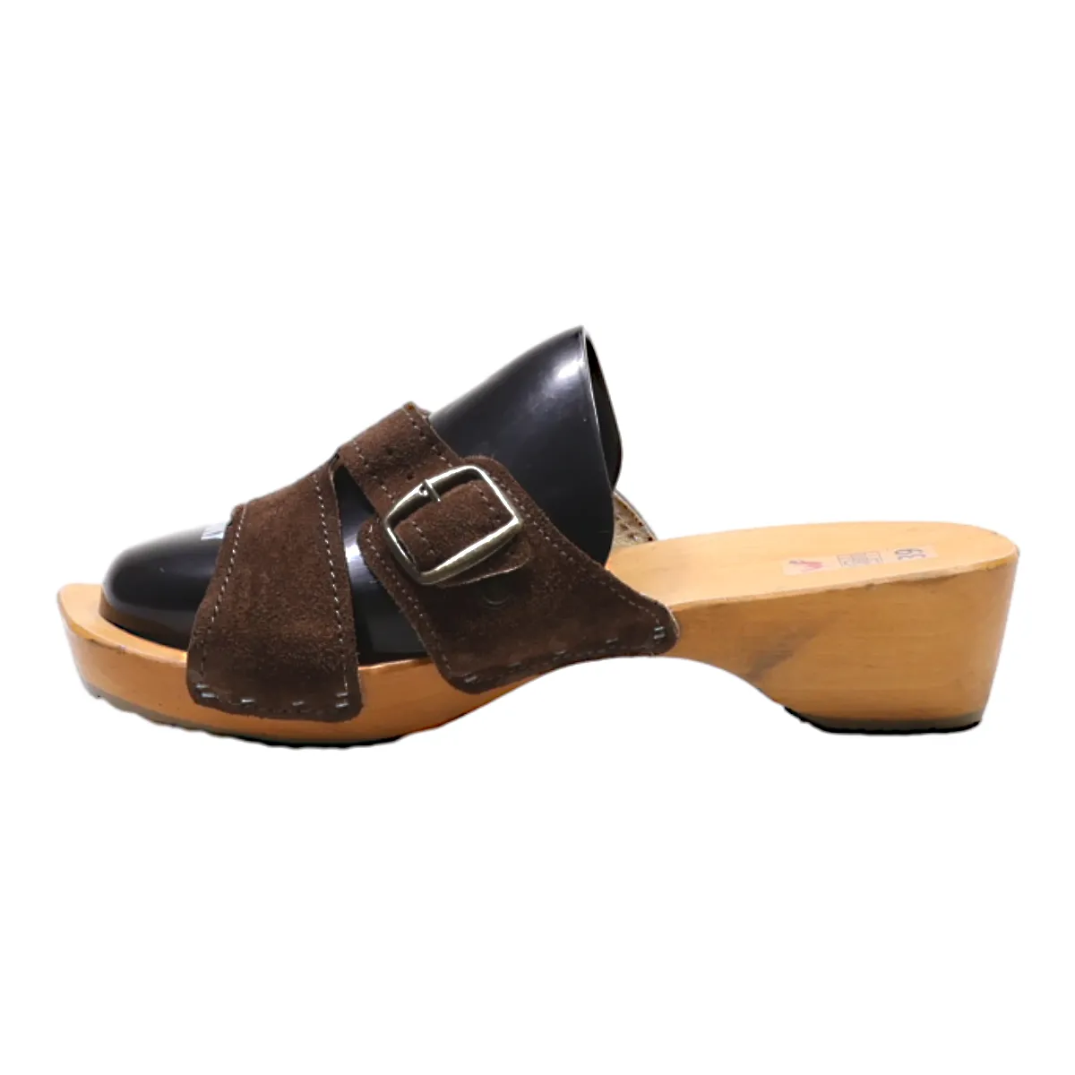 Slider Sandals Brown Suede Womens UK 6