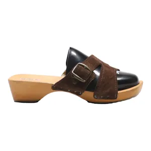 Slider Sandals Brown Suede Womens UK 6