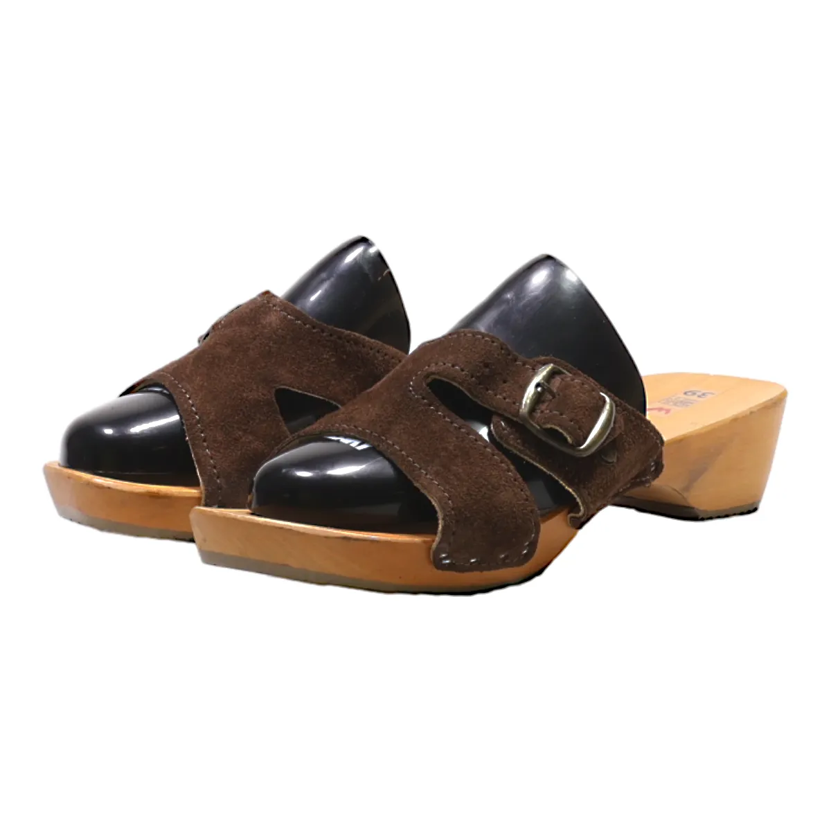 Slider Sandals Brown Suede Womens UK 6