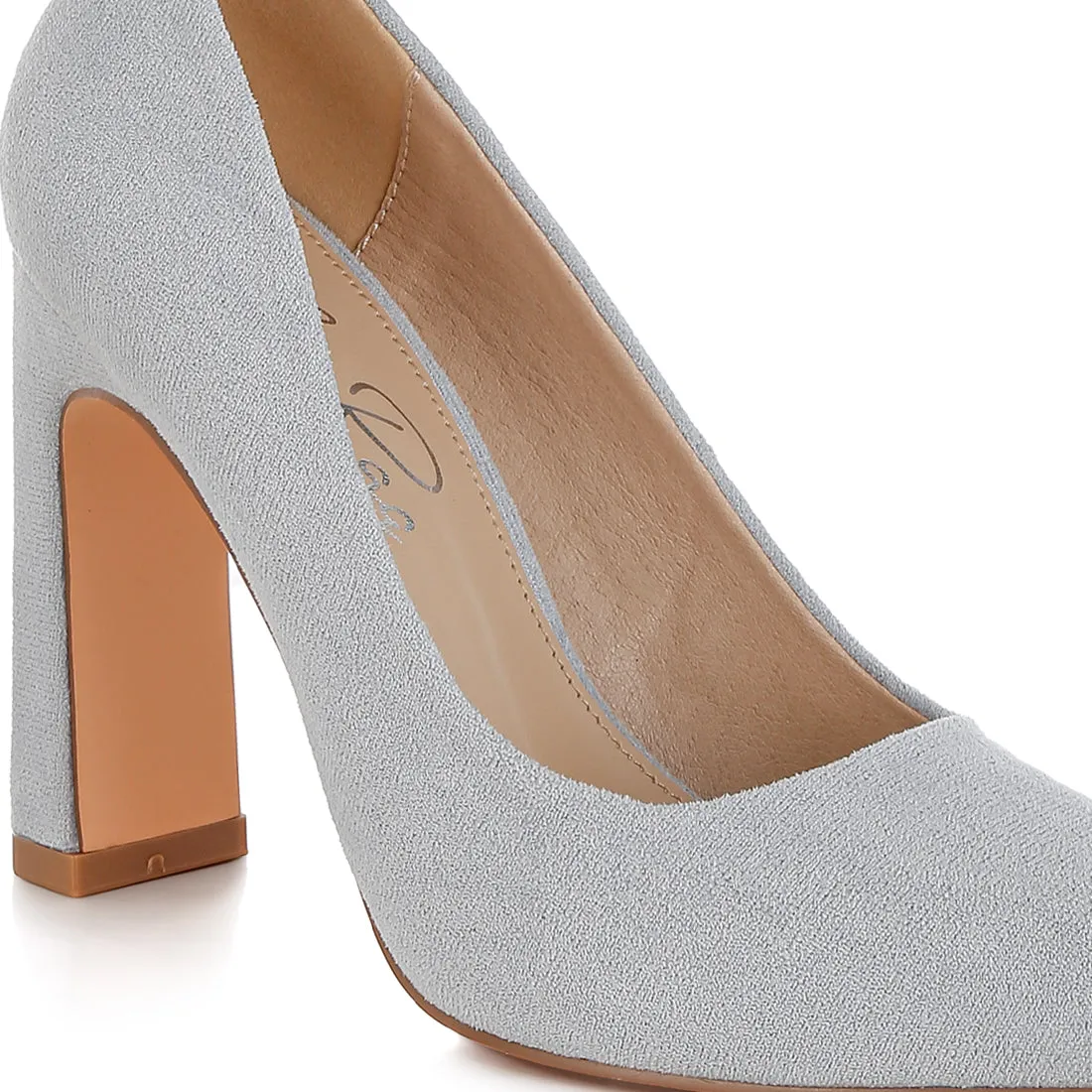 Slim Block Heel Pumps