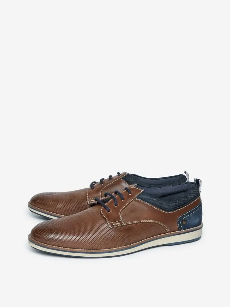 SOLEPLAY Brown Faux-Leather Sneakers