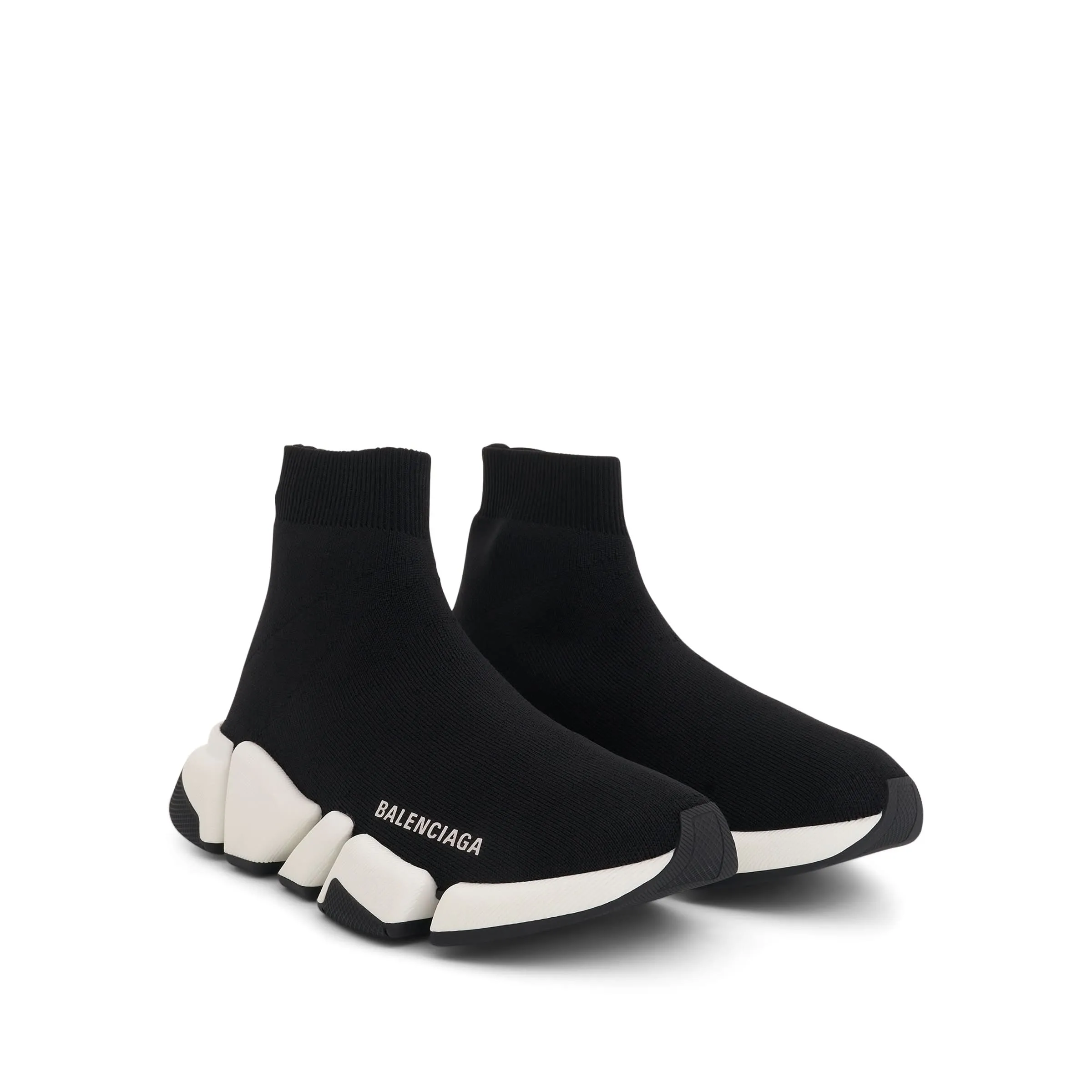 Speed 2.0 Knit Sneakers in Black/White