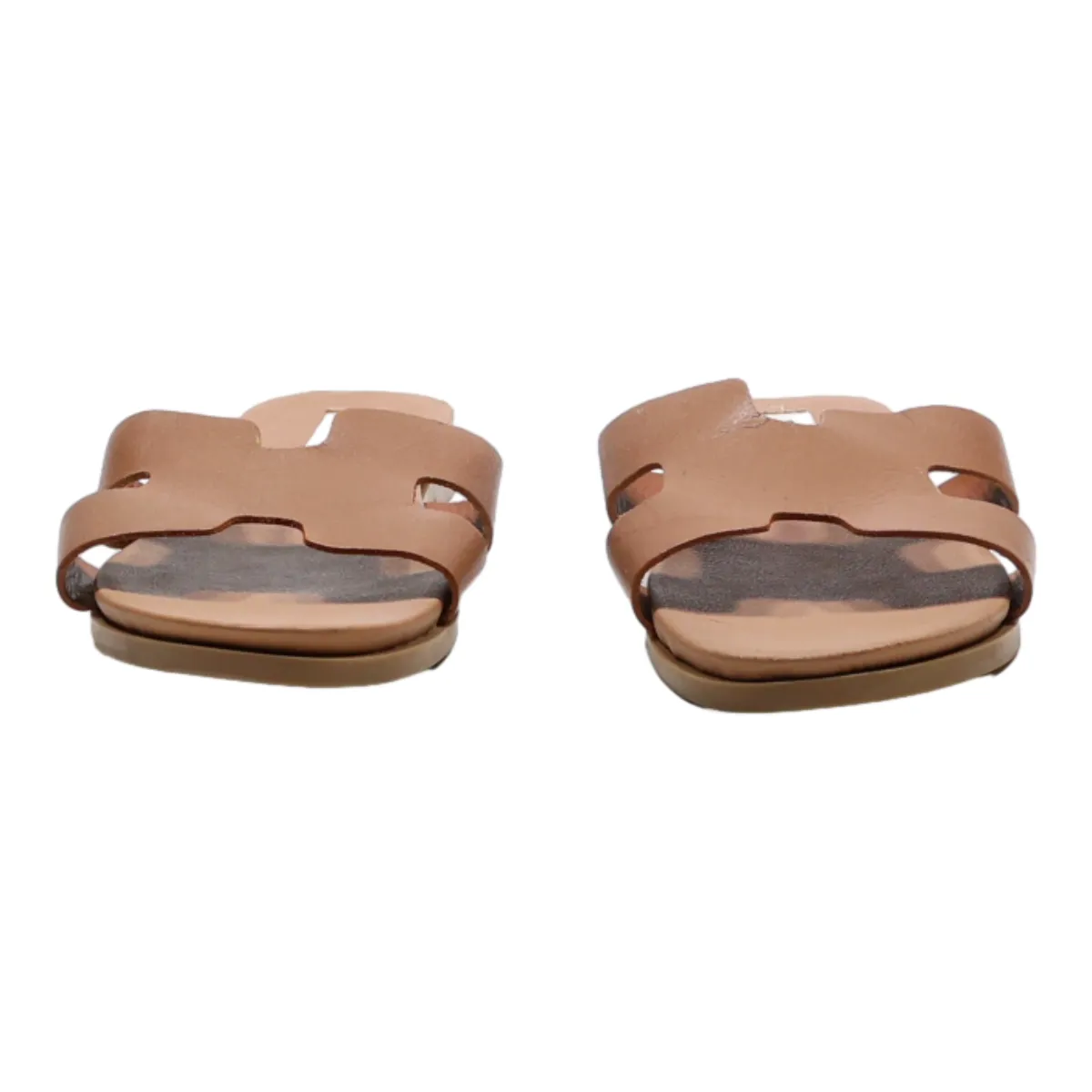 STEVE MADDEN Slider Sandals Brown Leather Womens UK 7.5