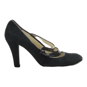 Strappy Heels Black Suede Womens UK 5