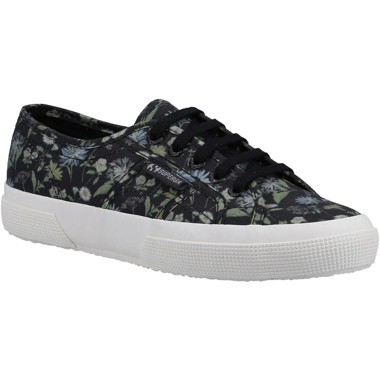Superga Womens 2750 Floral Print Trainers - Dark Grey