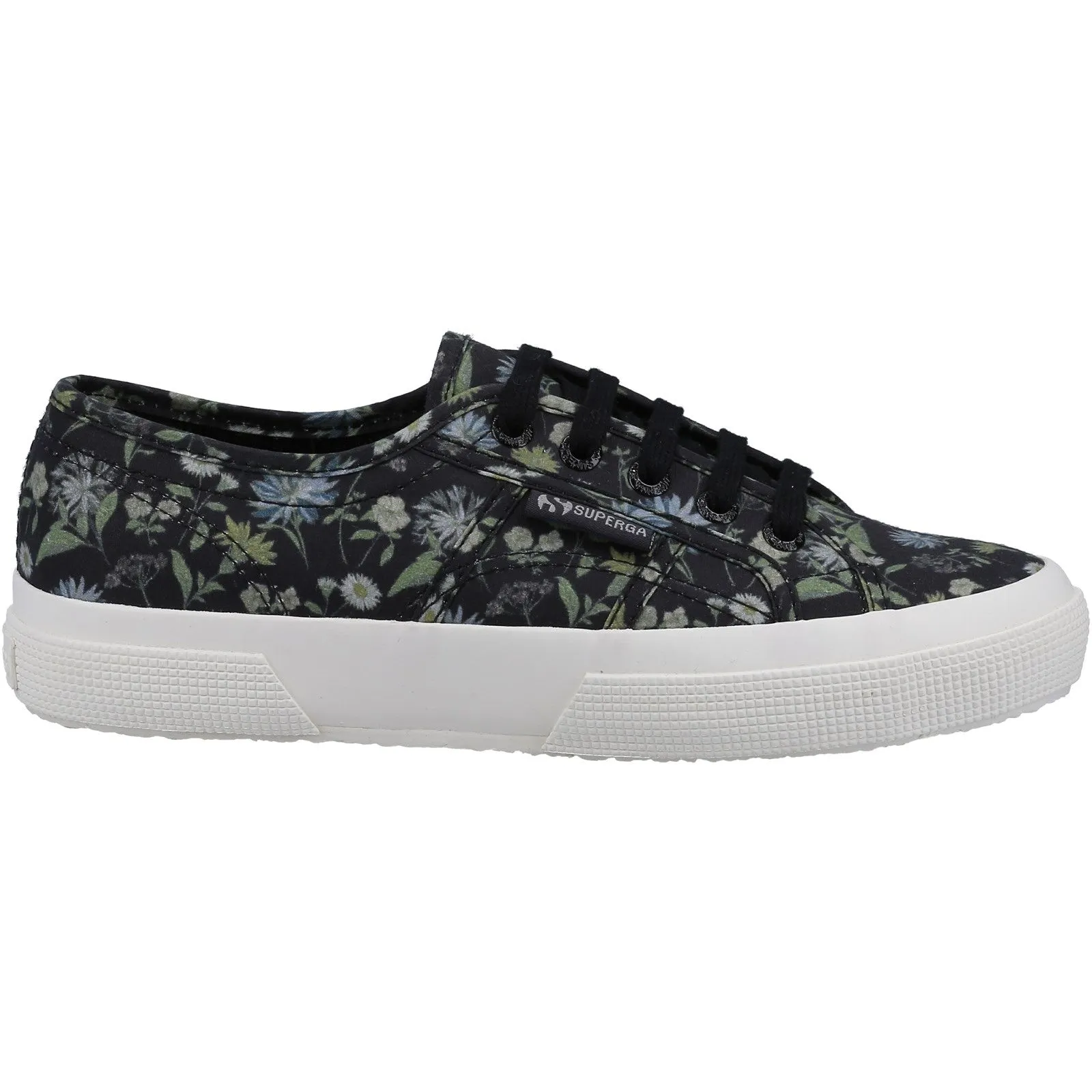Superga Womens 2750 Floral Print Trainers - Dark Grey