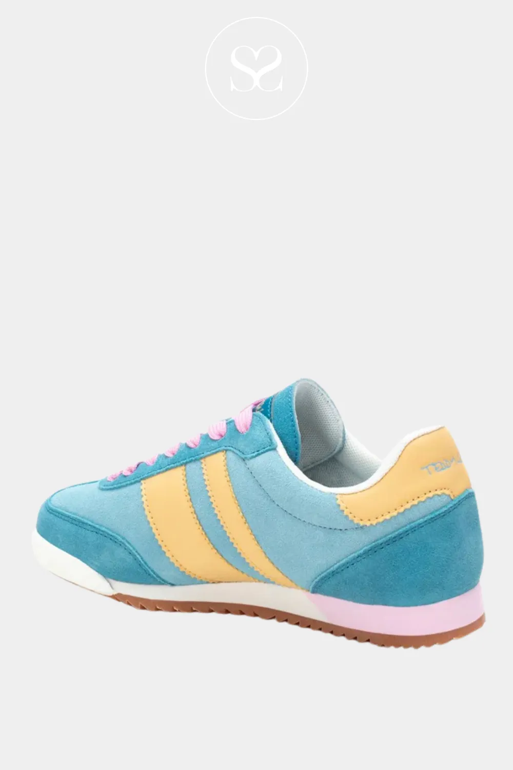 TEDDY SMITH 120132 BLUE SUEDE RETRO TRAINERS