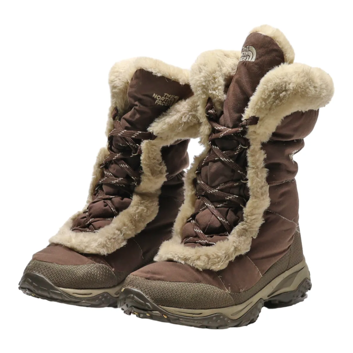 THE NORTH FACE Snow Boots Brown Synthetic Womens UK 6