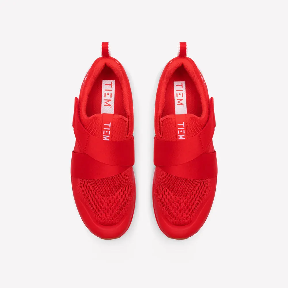 TIEM SLIPSTREAM - SOLAR RED INDOOR AND OUTDOOR CYCLING SHOES