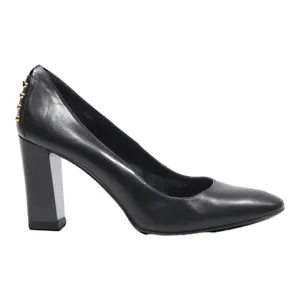 TODS Block Heels Black Leather Womens UK 3.5