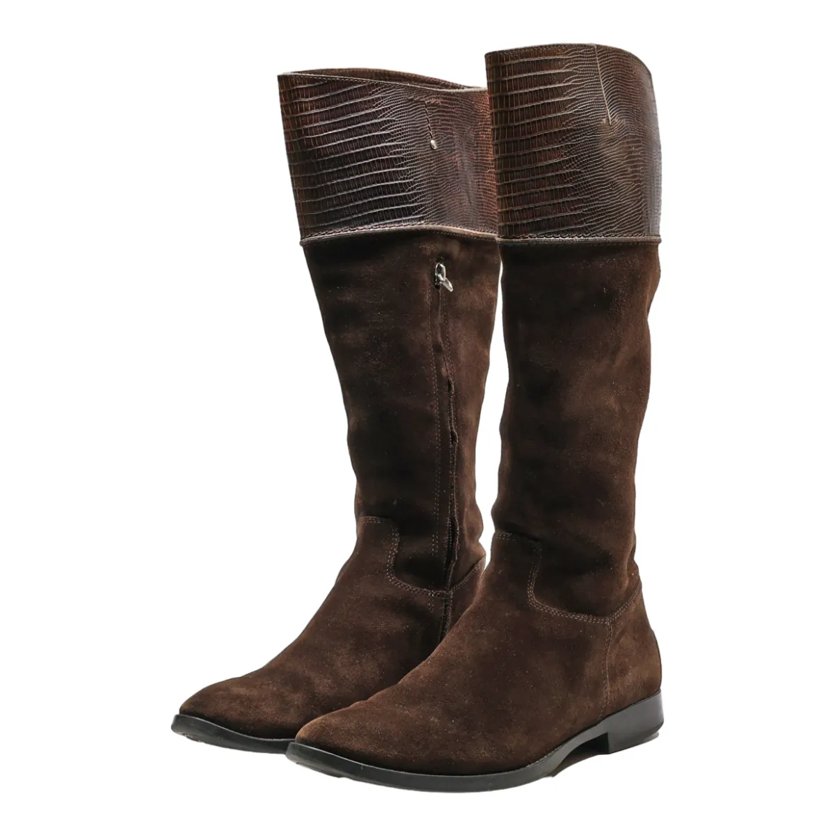 TODS High Boots Brown Leather Womens UK 4
