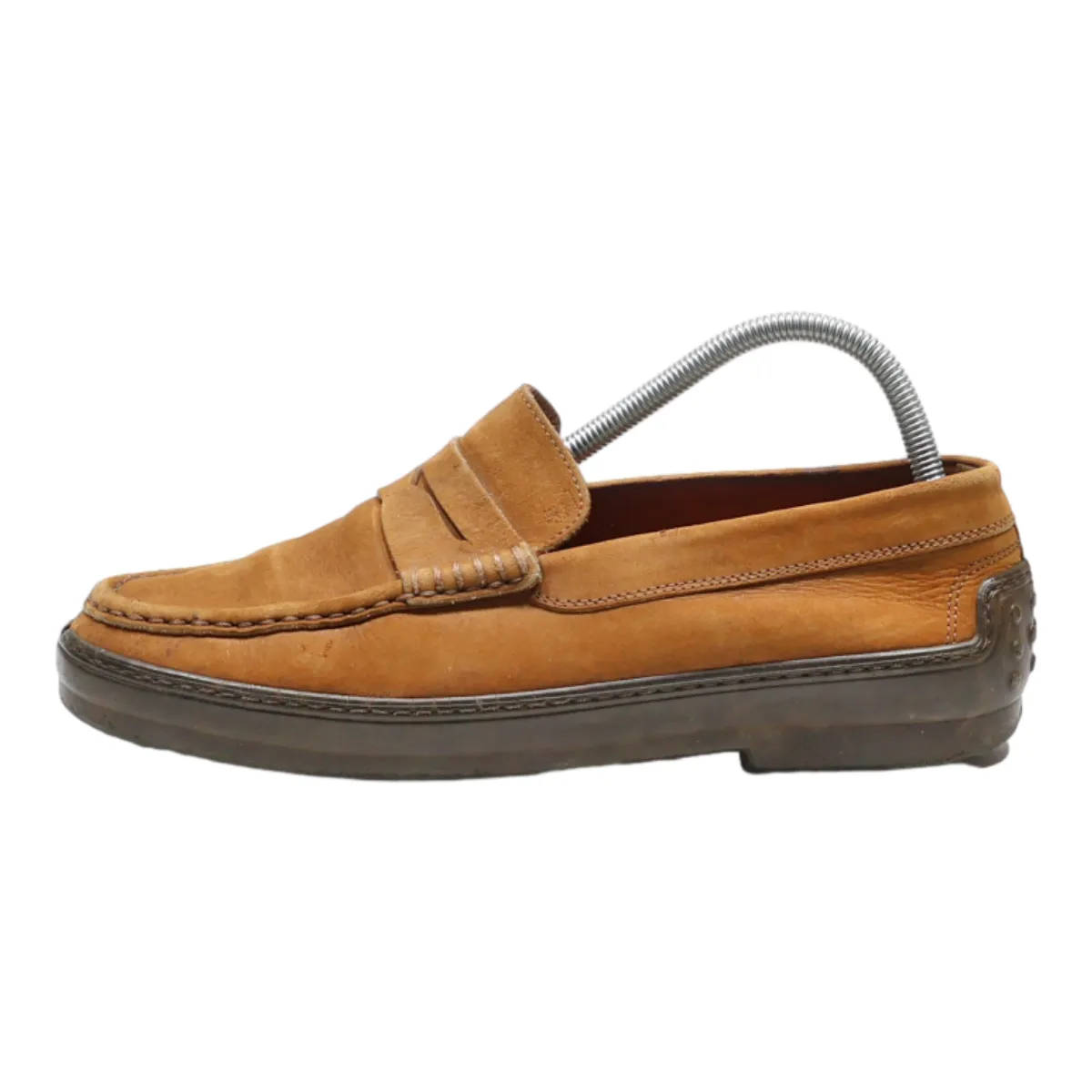 TODS Loafer Shoes Brown Leather Mens UK 7