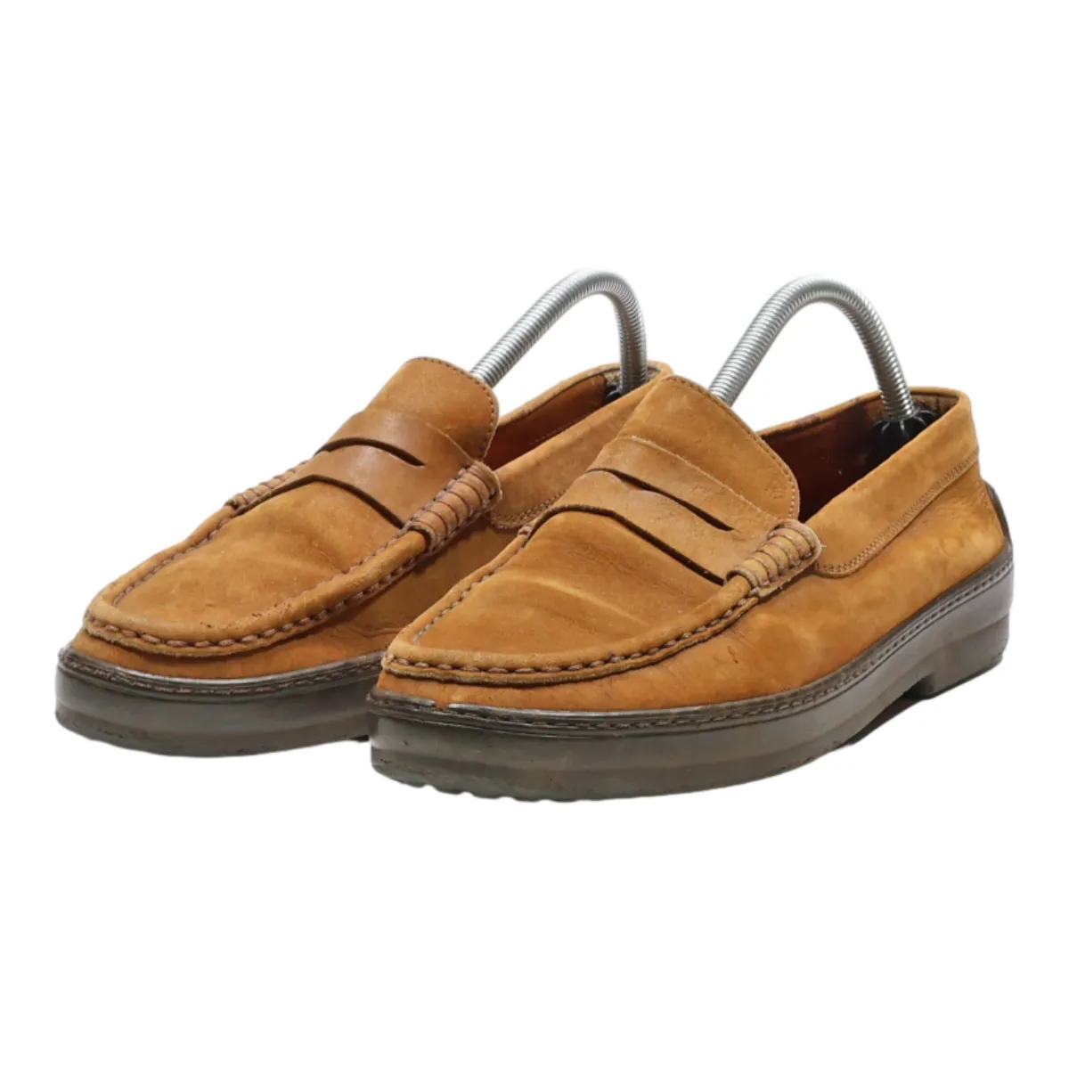 TODS Loafer Shoes Brown Leather Mens UK 7
