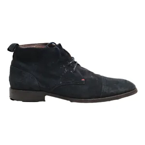 TOMMY HILFIGER Desert Boots Black Suede Mens UK 11.5