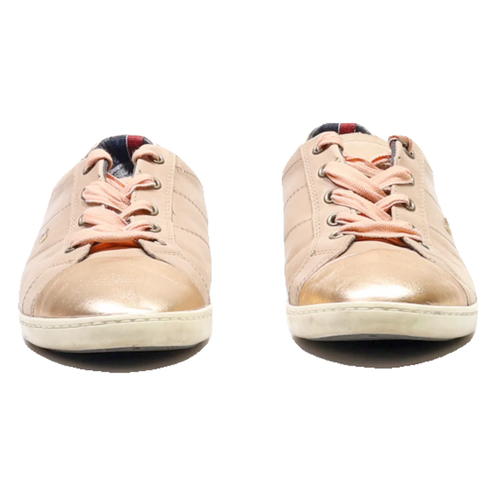 TOMMY HILFIGER Sneaker Trainers Beige Leather Womens UK 6