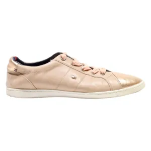 TOMMY HILFIGER Sneaker Trainers Beige Leather Womens UK 6
