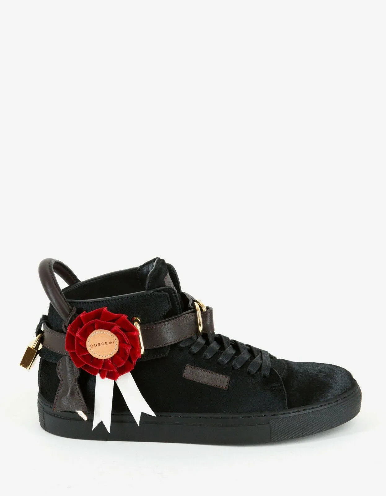 Triple Crown Black 100mm High Top Trainers
