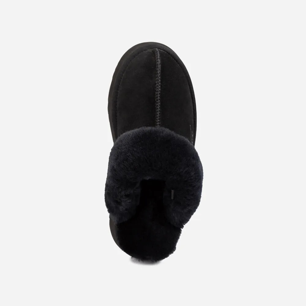 Ugg Platform Slipper (Elastic Logo & Wool Strap) 4.5cm (Detachable Feature)(Water Resistant)