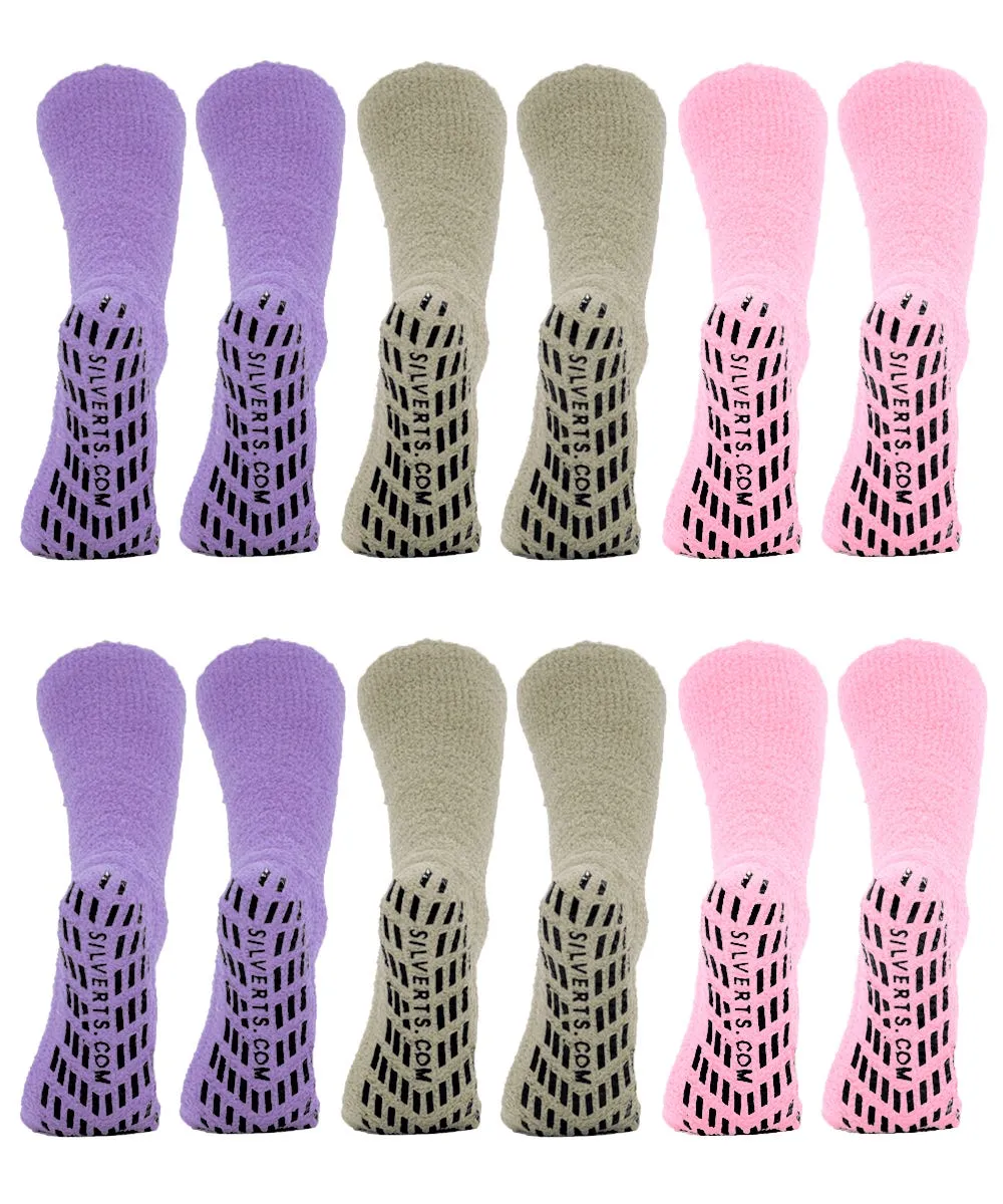 Unisex Hospital Slipper-Grip Socks - 6 Pack - Clearance
