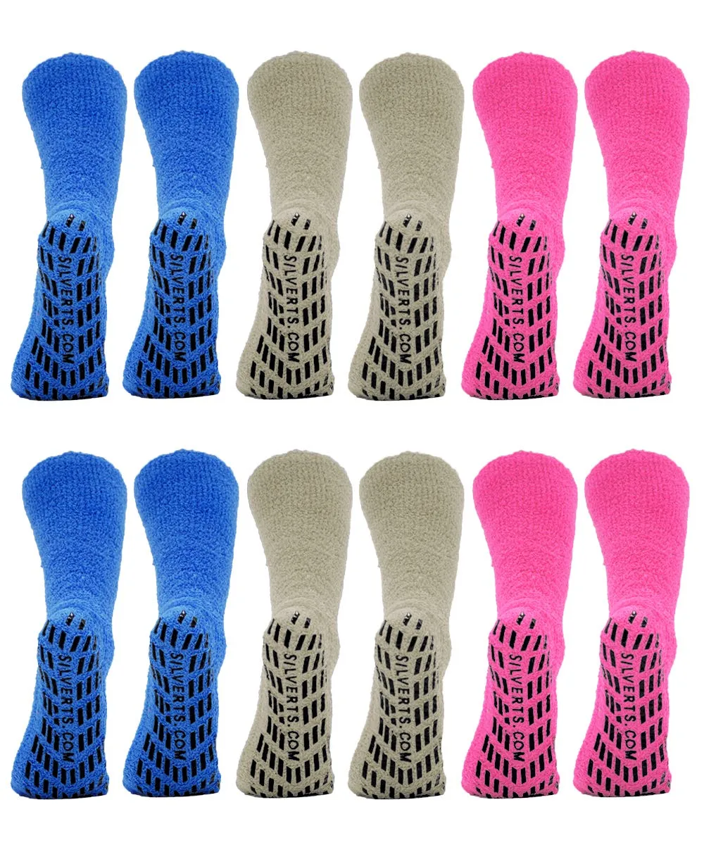 Unisex Hospital Slipper-Grip Socks - 6 Pack - Clearance