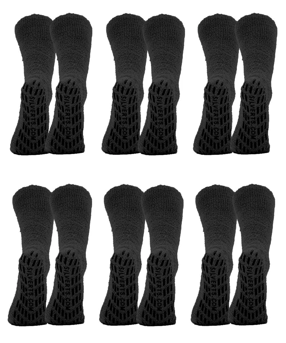 Unisex Hospital Slipper-Grip Socks - 6 Pack - Clearance