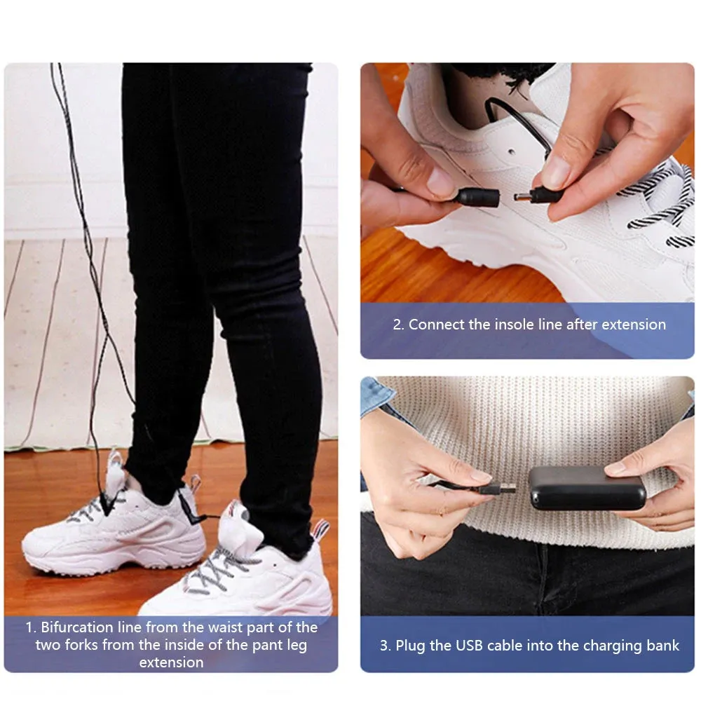 USB Rechargeable Heated Insoles - Custom Fit Winter Foot Warmers!
