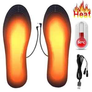 USB Rechargeable Heated Insoles - Custom Fit Winter Foot Warmers!