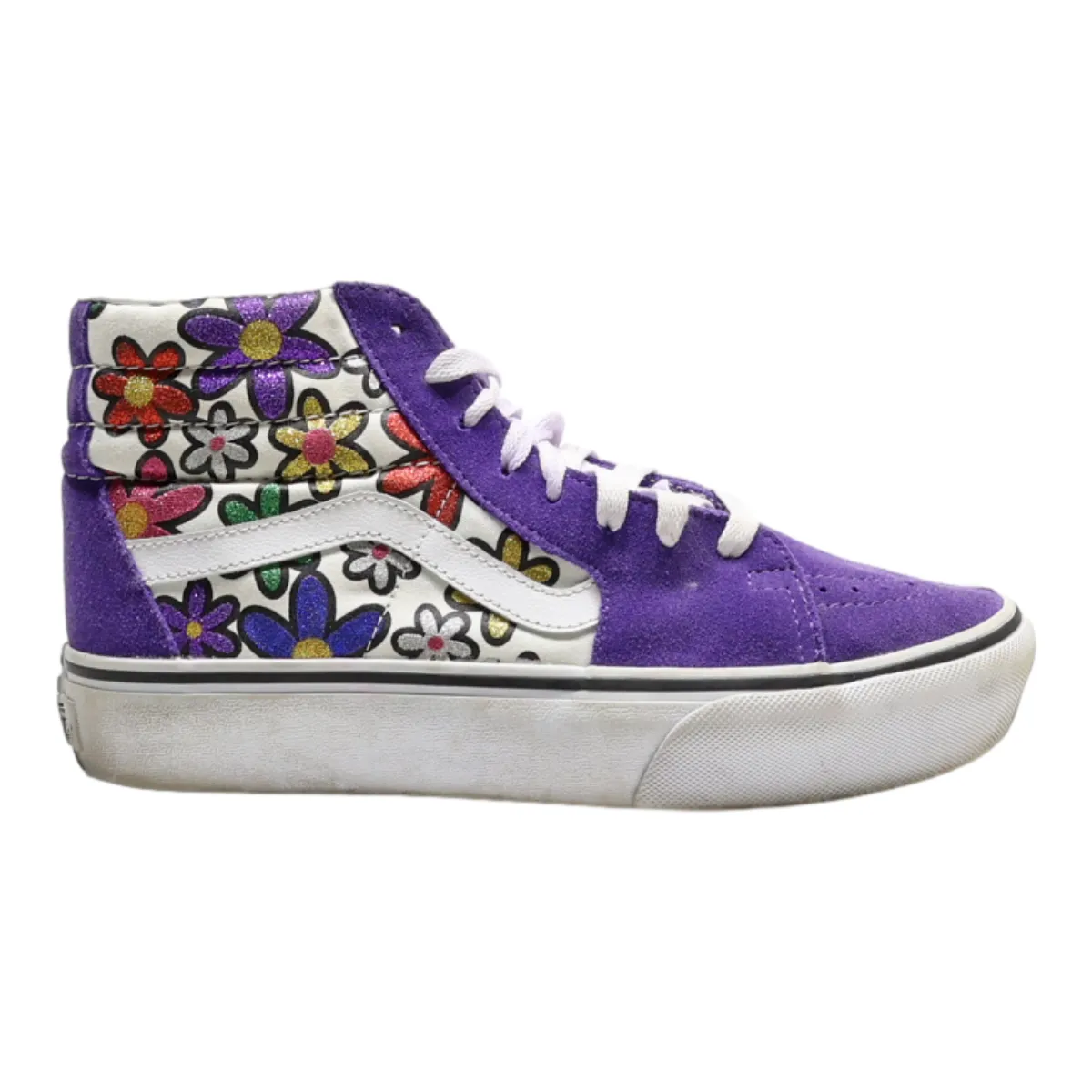 VANS High Top Trainers Purple Synthetic Womens UK 6