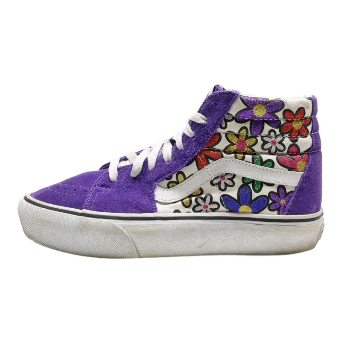 VANS High Top Trainers Purple Synthetic Womens UK 6