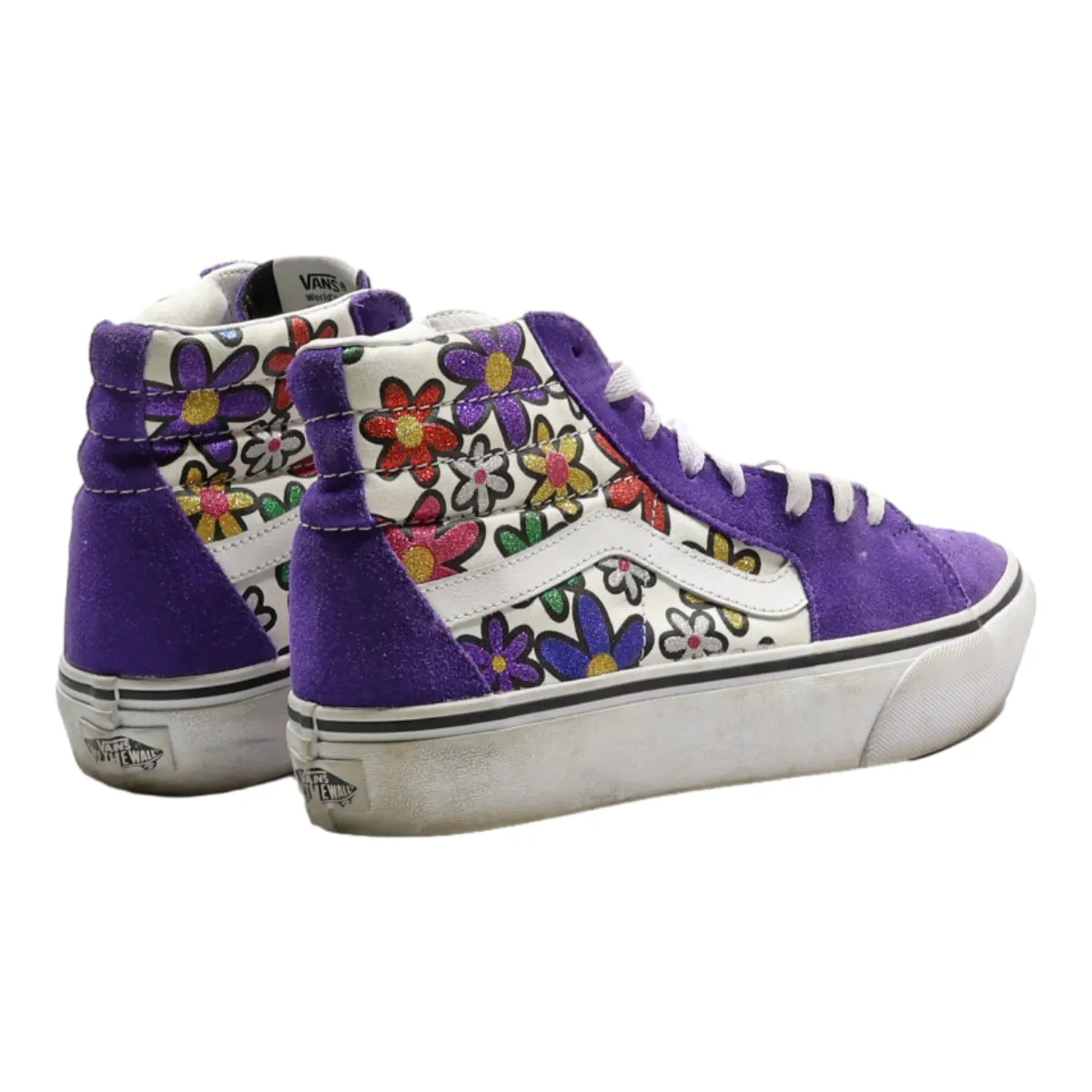 VANS High Top Trainers Purple Synthetic Womens UK 6